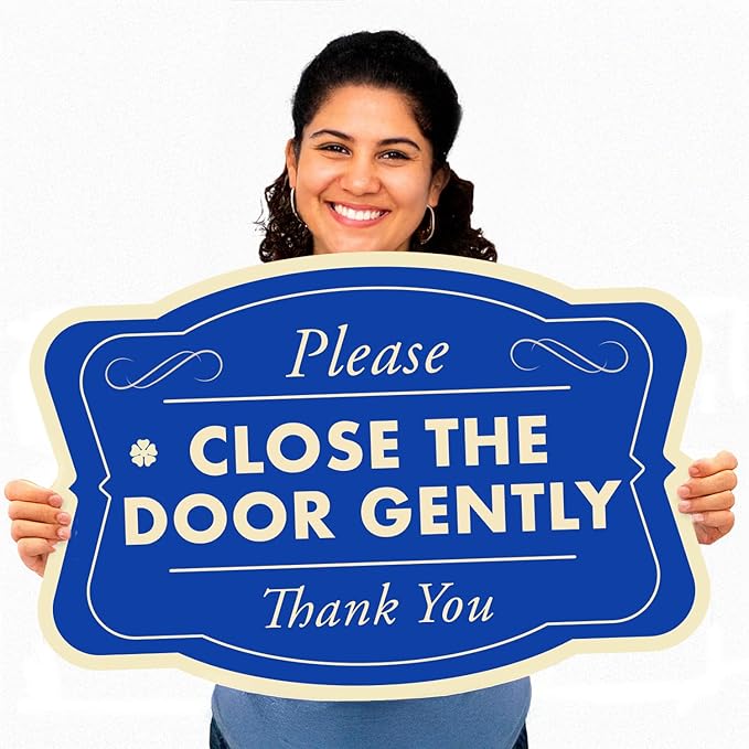 Custom Decorative Outdoor Metal Sign, Personalized Aluminum Driveway Sign - Waterproof, Made In USA - Design 3 Blue Steel 36x24 In