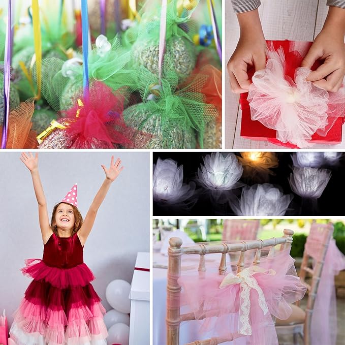 54" by 20 Yards Royal Blue Tulle Fabric Rolls - Tutu Spool Bolt for DIY Wedding Decoration, Baby Shower Tutu Skirt, Gift Wrapping - Large Matte Tulle, Roll Packaging