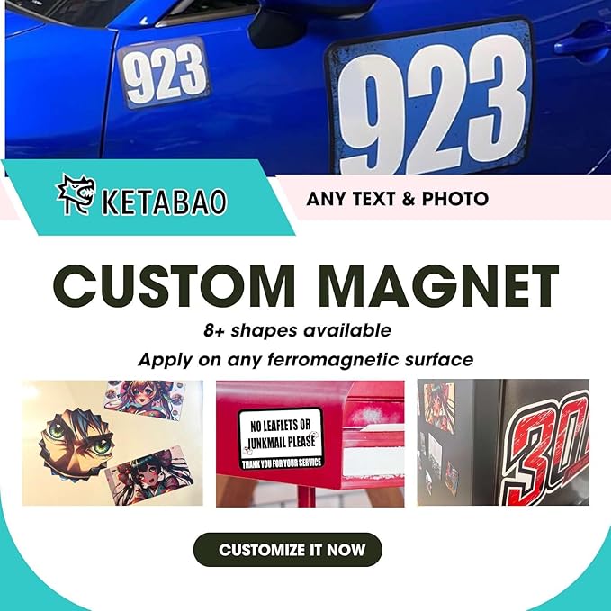 KETABAO – 13" Create Your Own Custom Refrigerator and Car Hexagon Photo Magnets - Personalized Decorative Magnetic Frames
