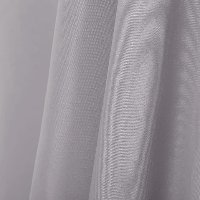 Ascoza 2pack 90x156 Inch Silver Rectangular Tablecloth 6 Feet Table Cloth in Polyester Fabric for Wedding/Banquet/Restaurant/Parties
