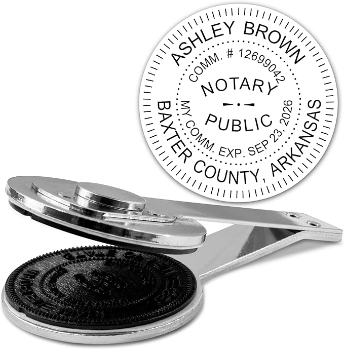 MaxMark Insert Only for Notary Seal Round Desk Embosser for Arkansas State