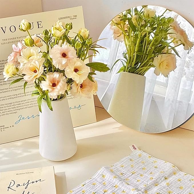 16PCS Acrylic Round Mirrors for Centerpieces Circle Mirror Tiles Candle Plate Set for Table Centerpieces Home Wall Mirror for Wedding Birthday Christmas Table Centerpieces Decorations (10inch +12inch)