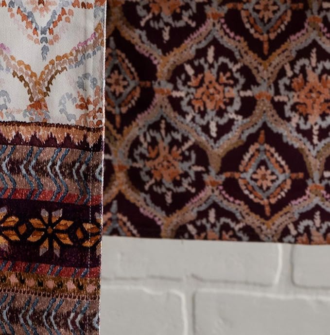 Maison d' Hermine Table Runner 100% Cotton Double Layer Table Runners 108 inches Long for Thanksgiving Christmas Decorations Home Kitchen Dining Party Wedding (Fair Isle, 14.5" x 108")