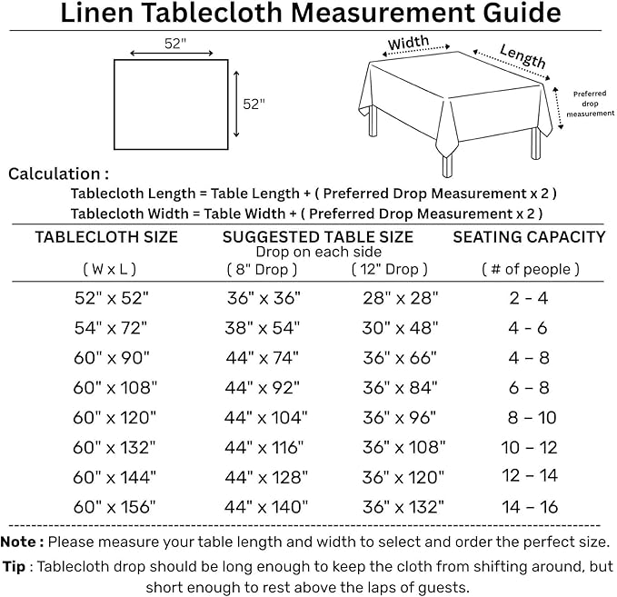 Solino Home Linen Square Tablecloth 52 x 52 Inch - 100% Pure Linen Vintage Khaki Table Throw - Fete, Machine Washable Table Cloth for Fall, Autumn, Thanksgiving