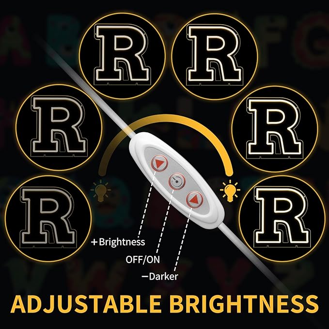 Light Up Letters R, Led Marquee Letter Lights Neon Sign, 13.9" Height Decorative Lighted Alphabet Number, Battery/USB Powered Led Letters Lights for Wedding, Birthday, Party, Christmas or Home Decor