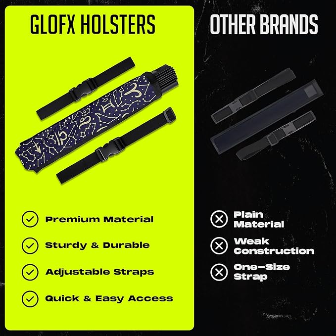 GloFX Zodiac Fan Holster – Astrology Belt Holster for Folding Hand Fans – Fan Holder Pouch for Waist or Belt – Fan Accessory for Festivals and Performances