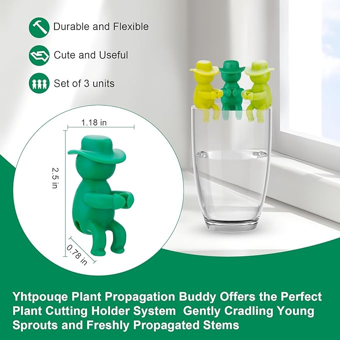 3 Pcs Plant Propagation Buddy, Propagated Plant Holders for Sprouts, Stems & Shoots and cuttings, Sturdy Support for Indoor Plants & Propagation Station Use, Ideal Gifts for Plants Lovers