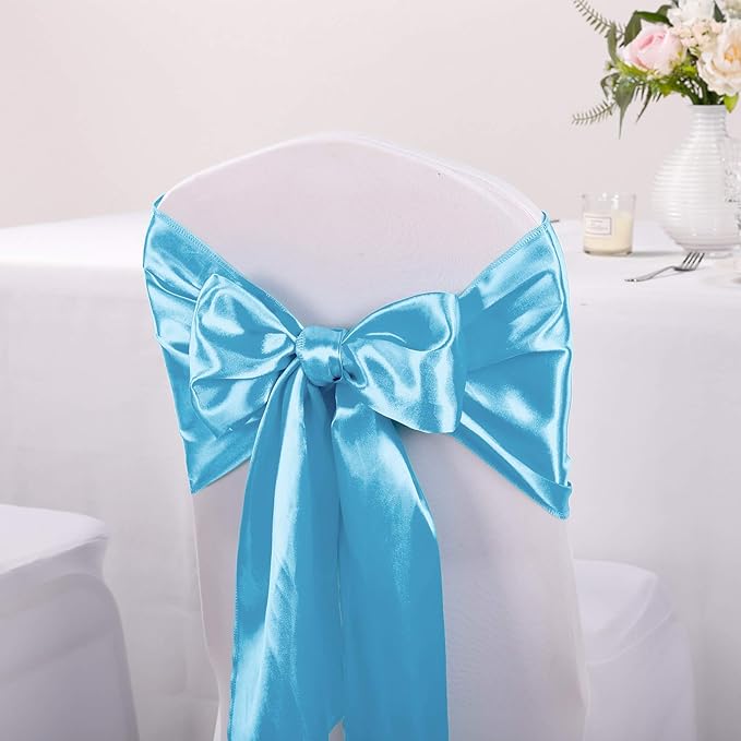 10-Pack Satin Table Runner Blue 12 x 108 inches Long, Table Runners for Wedding, Birthday Parties, Banquets Decorations（10 Pack, 12x108 Inch, Blue）