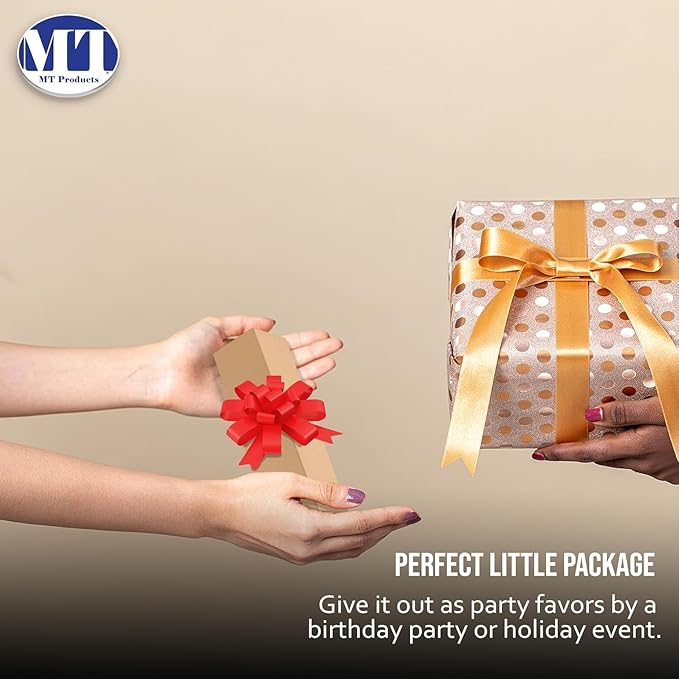 MT Products Tuck Top Kraft Paperboard Gift Box 2" x 2" x 7" - Gift Boxes with Lids - Pack of 500