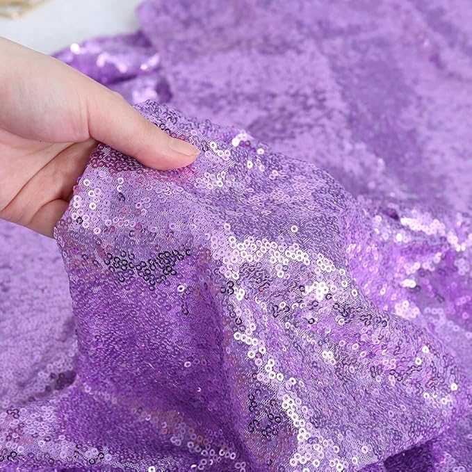 Lavender Sequin Backdrop Curtains 2 Panels 2FTx8FT Glitter Lavender Drapes Photo Backdrop Party Wedding Backdrop Glitter Baby Shower Curtain Sparkle Photography Background Curtains