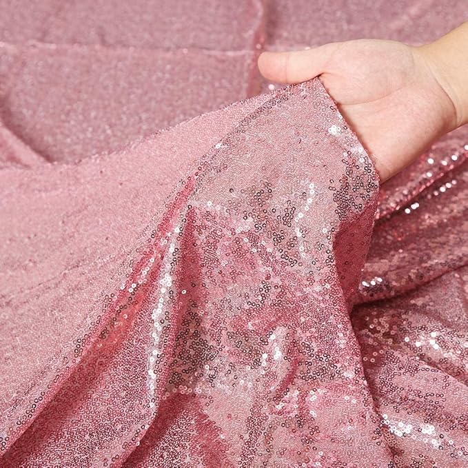 Poise3EHome Fuchsia Pink Sequin Backdrop Curtains, 4 PCS 3FT x 8FT Sequin Panels for Backdrop,Sequence Wedding Party Background Drapes