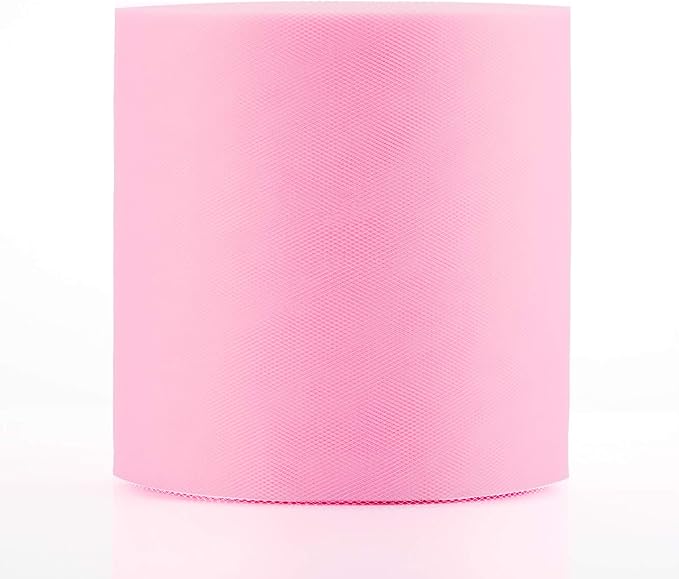 Tulle Rolls 6” by 100 Yards (300 feet) Tulle Roll Spool Fabric for DIY Tutu Skirts Wedding Baby Shower Crafts Decorations Party Supplies (Light Pink)