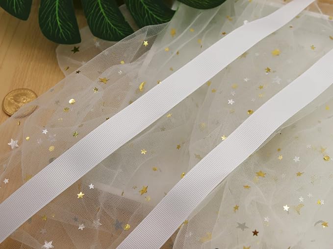 Jesep One Roll 100 Yards 3/4" Soild Grosgrain Ribbon Boutique Gift Wrapping Package Ribbon, DIY Crafts Bow Hair Headband Accessories Assorted Ribbon#29 (3/4" 20mm, White)