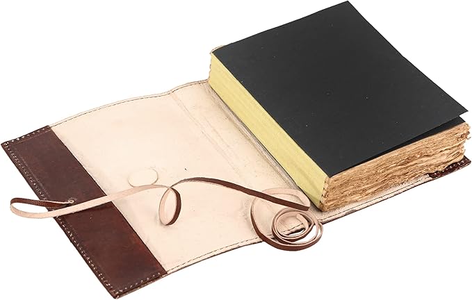 Leather Journal Refillable Lined Deckle Paper Tree of Life Handmade writing Notebook Diary Leather Bound Daily Notepad for women and men Writing pad Gift for Artist Sketch