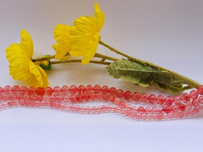 Stone Beads 8mm 100pcs Watermelon Quartz Beads Round Loose Gemstones Beads for Bracelet Necklace Jewelry Making (8mm, 60824 Watermelon Quartz)