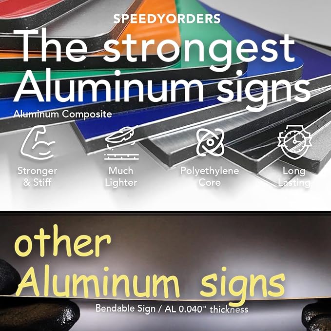 Custom Outdoor Metal Signs, Personalized Aluminum Signs, Customized Safety Signs, Metal Business Signs, Waterproof Outdoor Business Signs, White Aluminum (Blue, 30x24 In)