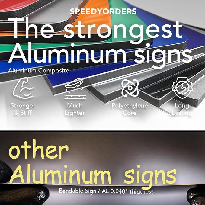 Custom Metal Signs, Personalized Aluminum, Customized Safety, Business Signs, Waterproof Outdoor, White Aluminum (Logo, 42x28 In)