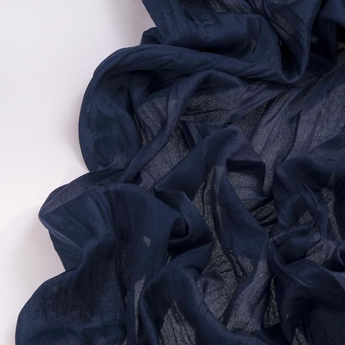 Navy Blue Cheesecloth Table Runner Fall Table Runner Boho Gauze 120 Inches Navy Cheese Cloth Fall Table Decorations for Thanksgiving Wedding Bridal Baby Shower Party Christmas Dinner