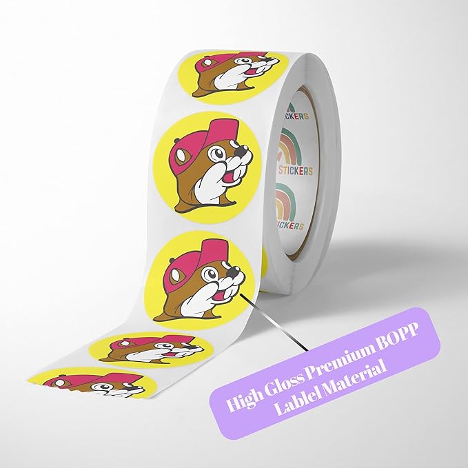 150 Custom Circle/Square BOPP Roll Labels- Personalized Stickers for Business Logo, Party, Wedding Favor, Baby Shower-Any Design Text + Image, Matte/Gloss Finish (2.5 Inch Circle)