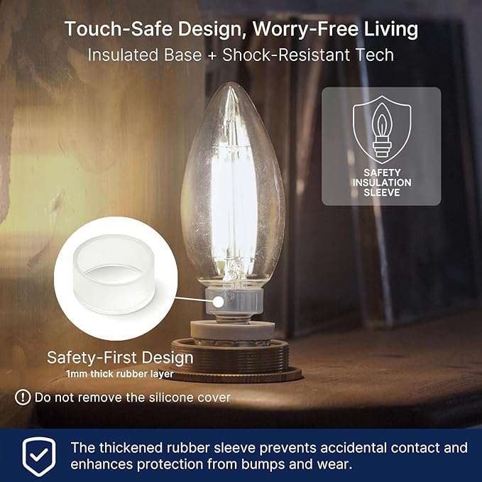 FLSNT 576 Pack B11 E12 LED Candelabra Bulbs, 40W Equivalent Dimmable Chandelier Light Bulbs, 5000K Daylight, 82 CRI, UL & CA65 Listed, Energy Saving Candle Bulbs for Wholesale and Commercial Projects