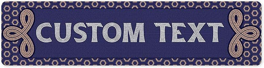 Custom Sign, Custom Street Sign, 11 Font Colors, 13 Font Styles, 4 Hole Options, 22 Sizes, 3x12 Inches, Rust Free DiBound, Fade Resistant, Made in USA by My Sign Center (Fauxsaic 1)