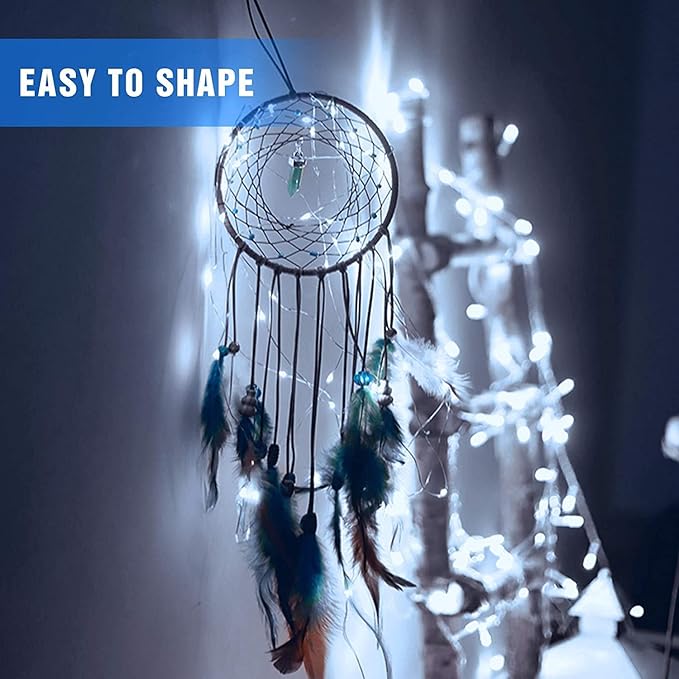 10 Pack Fairy Lights Battery Operated - 7ft 20 LED Twinkle Lights Copper Wire Mini String Lights Firefly Lights for Mason Jars DIY Crafts Christmas Centerpiece Table Decor, Warm White & Cool White