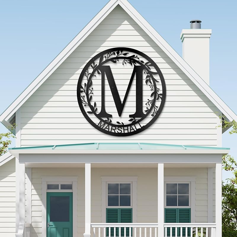 Custom Metal Signs Metal Name Sign Metal Wall Art Split Letter Monogram Wall Decor Metal Wall Art Last Name Sign Family Name Sign Personalized Wedding Gift Fire Pit Sign Outdoor Decor Cabin Sign