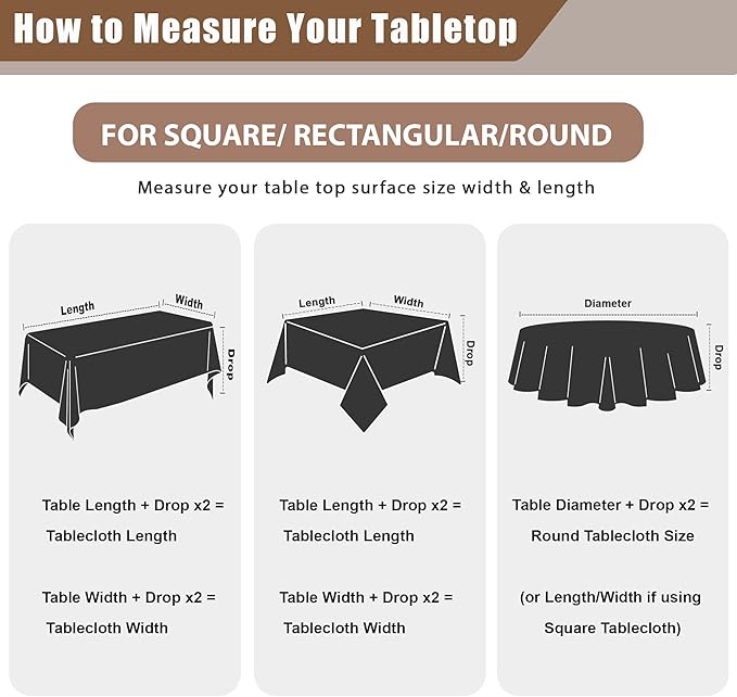 Fitable 6 Pack Ivory Round Table Clothes - 90 Inches in Diameter - Stain Resistant and Washable Tablecloths, Polyester Fabric Table Covers for Wedding, Party, Banquet, Gathering