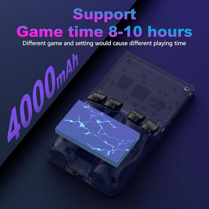 R36MAX Retro Handheld Game Console, 4.0 Inch 720x720 IPS Screen, Built-in 18,000+ Classic Game, Portable Hand Held Open Source Linux System, 4000mAh Battery Retro Gaming Console (Gray 64GB)