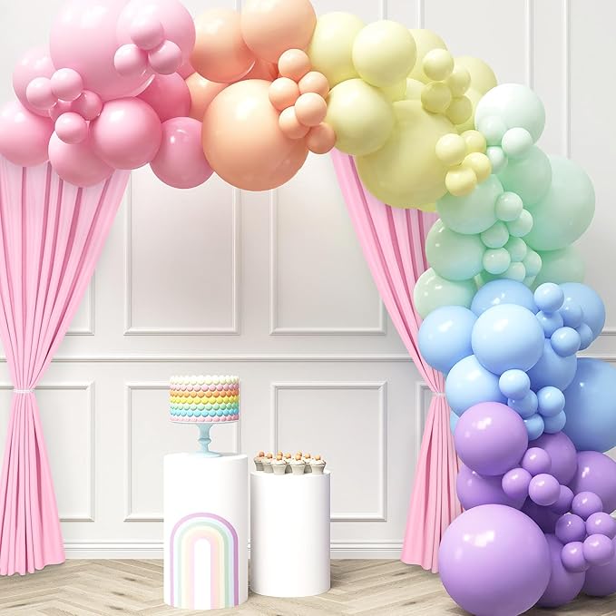 DWCN 10x7 FT Pink Backdrop Curtains for Parties, Photography Backdrop Drapes with Rod Pockets for Wedding Decorations Stage Birthday Family Gatherings, 2 Panels 5ft x 7ft