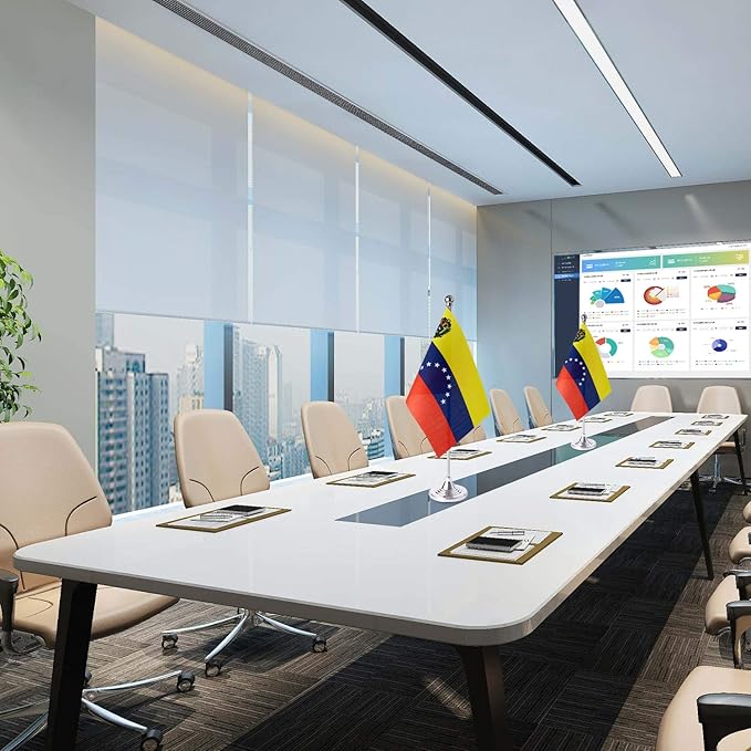 ZXvZYT 2 Pack Venezuela flag Venezuelans Table Flag Small Mini Venezuelans Desk Flags With Stand Base,International Festival Events Celebration Decorate,Home office Decorations