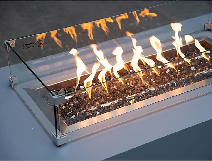 Stanbroil 10-Pound Fire Glass - 1/2 inch Reflective Tempered Fire Glass for Fireplace Fire Pit, Bronze Reflective
