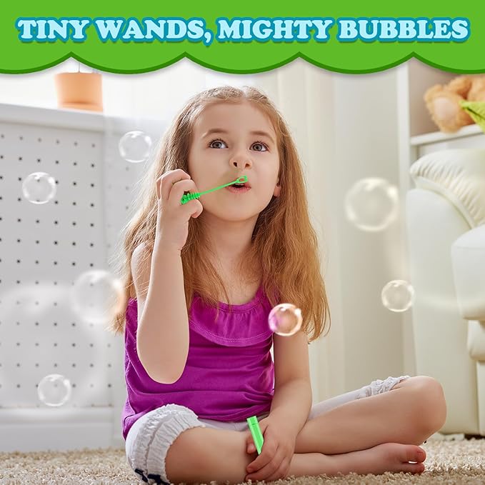 Bulk Classroom Treasure Box Toys Prizes for Kids 300 Pack, Mini Small Bubble Wands Outdoor Party Favor Supplies Bulk for Toddlers, Non Candy Treat Goody Gift Bag Stuffers Fillers for Birthday Wedding