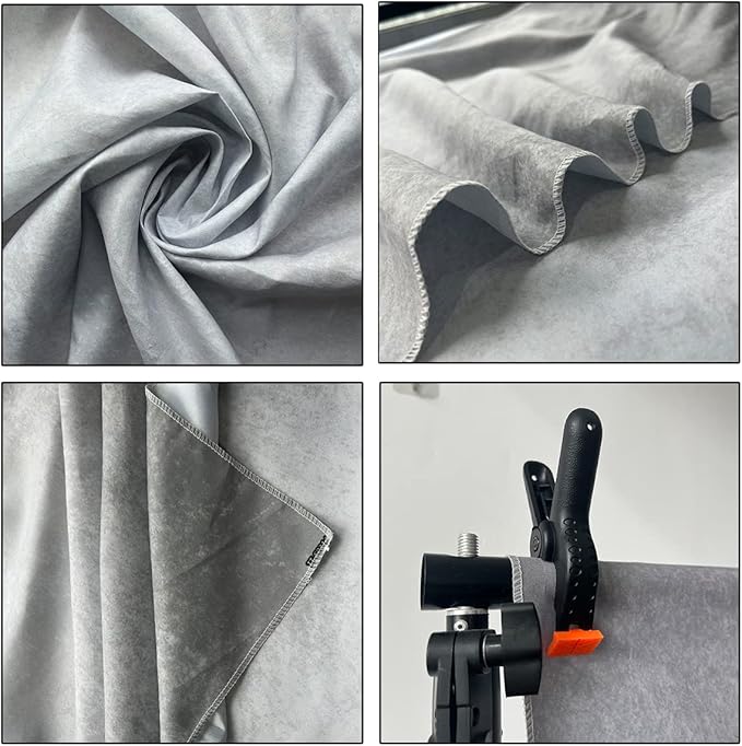 5x7ft Grey Portrait Photography Backdrops Solid Texture Abstract Photo Background for Photoshoot
