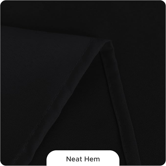 Fitable 8 Pack Rectangle Tablecloths: Stain Resistant Wrinkle Free Fabric Table Clothes, Washable Reusable Polyester Table Covers for Wedding Party Birthday Banquet Reception(Black, 60x102 Inch)