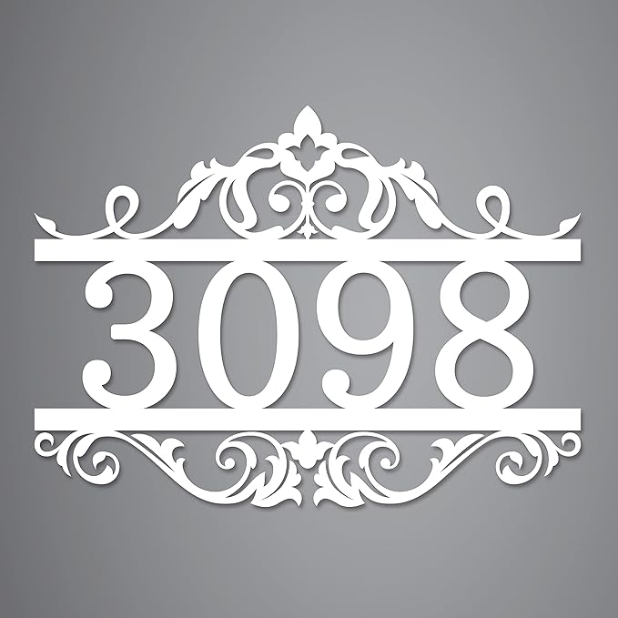 Custom Metal House Numbers for Outside | Personalized Address Numbers for House | House Numbers Sign | Black, White, Silver or Gold Outside Wall Decor