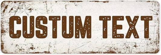 Custom Sign, Custom Street Sign, 11 Font Colors, 13 Font Styles, 4 Hole Options, 22 Sizes, 6x18 Inches, Rust Free DiBound, Fade Resistant, Made in USA by My Sign Center (Rustic)