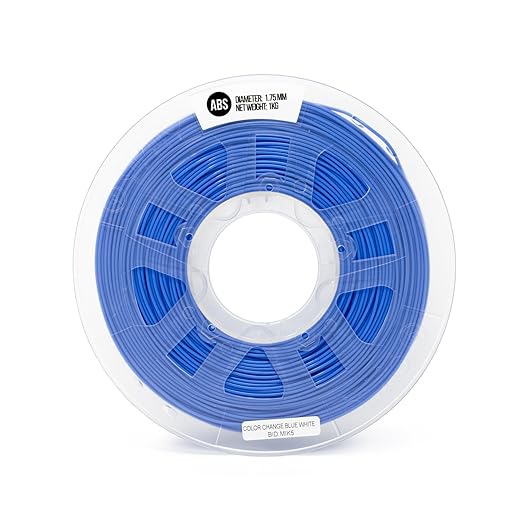 Gizmo Dorks 3mm (2.85mm) ABS Filament, 1 kg for 3D Printers, Color Change Blue to White