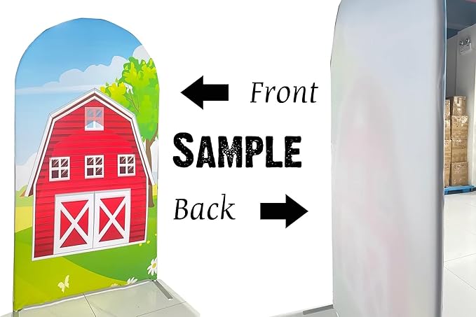 Arch Backdrop 7ft Height Chiara Arch Stand Covers Stretchy Spandex Fabric Farm Door Background for Birthday Baby Shower Party Decoration