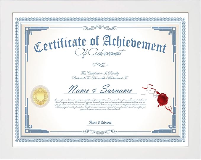 KTKDE A4 Picture Frame White Wooden Photo Frame Set of 3, for Certificate Poster and Photo, Horizontal and Vertical Formats 8.3x11.7 Frame with Shatter Resistant Plexiglass Home Decor best gift