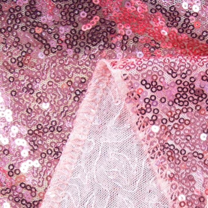DUOBAO Pink Gold Sequin Backdrop for Birthday 10FTx10FT Fuchsia Pink Glitter Wedding Backdrops Curtain Wall Sparkle Photography Background for Party Baby Shower