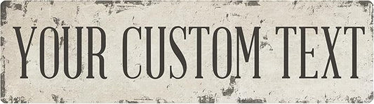 Rustic Custom Metal Signs - Custom sign for indoor or outdoor use. Many styles available. Personalized metal signs perfect for rental properties, business signage, directional and delivery signs, gift giving and more! Made in U.S.A. Printed on rust-res...
