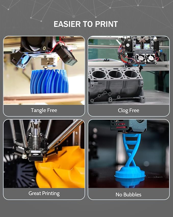 DURAMIC 3D PLA Plus Filament 1.75mm Blue Tougher and Stronger Dimensional Accuracy Probability +/- 0.02mm