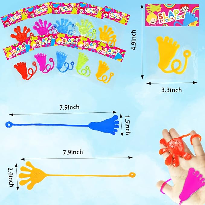 Halloween Party Favors Goodie Bag Stuffer Fillers for Kids (30 PCS), Large Sticky Hands & Feet for Birthday Pinata, Classroom Students Non Candy Treats Prizes Supplies Toy Gift for Toddlers Boys Girls