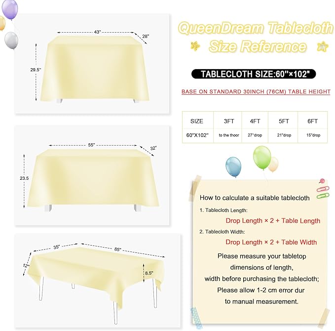QueenDream Gold Sequin Tablecloth 60x102 Inch Sparkly Gold Wedding Tablecloth for Baby Shower Birthday Christmas Party Decorations