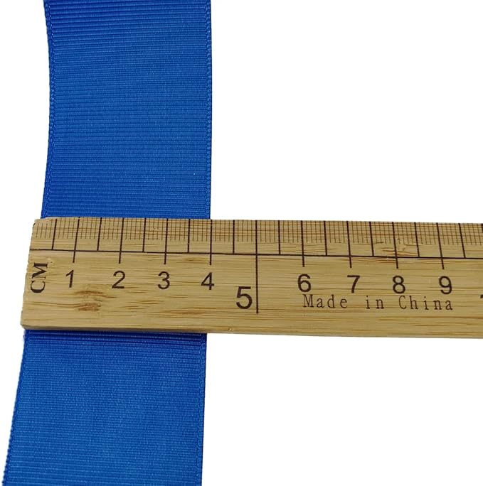 One Roll 50 Yards Soild Royal Blue Grosgrain Ribbon 1 1/2 inch Flower Bouquets Ribbons- Thick Gift Wrapping Ribbon-DIY Crafts Bow Hair Headband Accessories Ribbons #352(38mm)