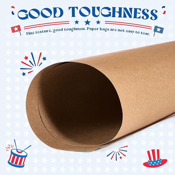 MESHA Paper Gift Bags 5.25x3.75x8 Inch 50 Pack Small Brown Paper Bags with Handles Bulk for Small Business, Birthday Wedding Party Favor