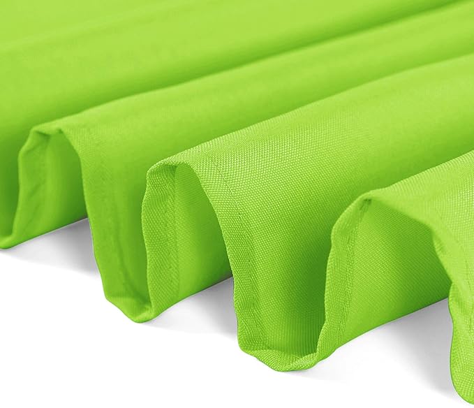 90 inch Round Tablecloth Washable Polyester Table Cloth Decorative Table Cover for Wedding Party Dining Banquet（90 inch,Apple Green）