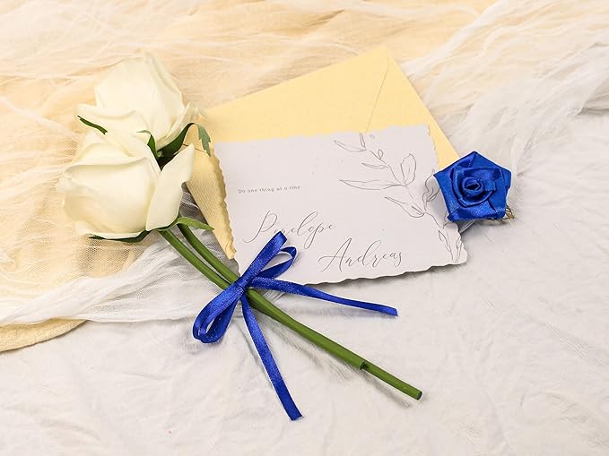 Royal Blue Satin Ribbon 1/4 inch X Continuous 100 Yards, Single Face Polyester Ribbon Perfect for Gift Wrapping, Flower Bouquet, Wedding Decor, Crafts, Bow Making, Sewing and More