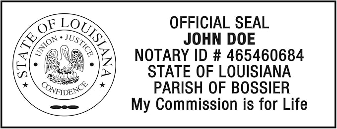 Notary Stamp for State of Louisiana- Self Inking Stamp, Customize Online